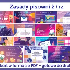 Zasady pisowni ż/rz: "rz" po spółgłoskach, zamiana "sz" na "rz", kiedy "ż" brzmi jak dźwięk "sz", czytanie na głos pomaga wyłapać błędy, ortograficzne łamańce, lista trudnych słów.