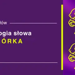 Dwie wiewiórki trzymają orzeszki. Tekst: "Etymologia słowa WIEWIÓRKA". Czy to mi czy mnie?