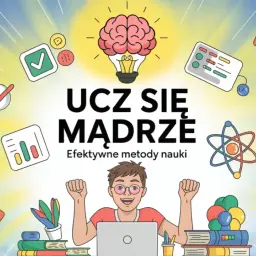 Chłopiec z laptopem, otoczony książkami i symbolami nauki, świętuje sukces dzięki efektywnym metody nauczania.
