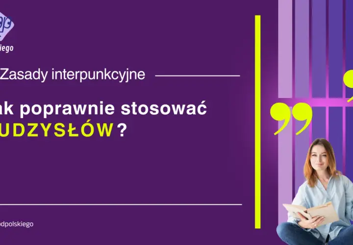 Zasady interpunkcyjne: Jak poprawnie stosować mowa niezależna? Grafika z cytatami i kobietą z książką.