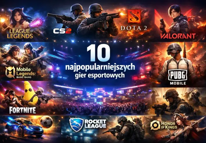 League of Legends, CS2, Dota 2, Valorant, Mobile Legends, PUBG, Fortnite, Rocket League, Honor of Kings – to najpopularniejsza gra na świecie i inne hity esportu.