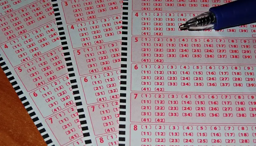 Kupony lotto z zaznaczonymi polami, gotowe do gry. Widoczne litery kontrolne zdrapek i numerowane pola do wyboru liczb.