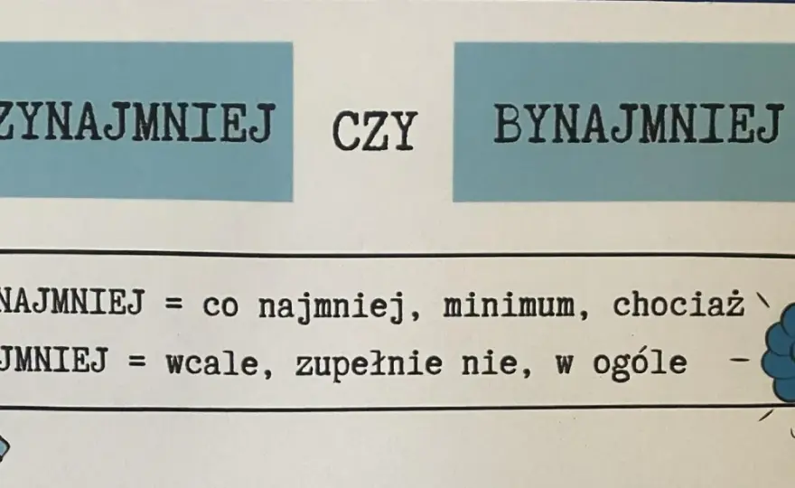 Przynajmniej - Rozwiąż dylemat: co najmniej czy bynajmniej?