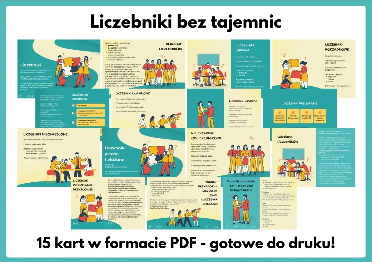 Liczebniki: główne, porządkowe, zbiorowe, ułamkowe, nieokreślone, proste i złożone. Czy półtora czy półtorej? Wszystko wyjaśnione!